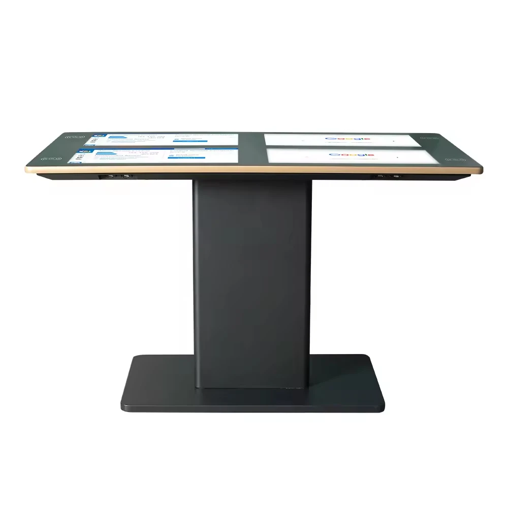 HD Smart 4-Screen Interactive LCD Multi Touch Table with Rounded Corners Waterproof Advertising Equipment