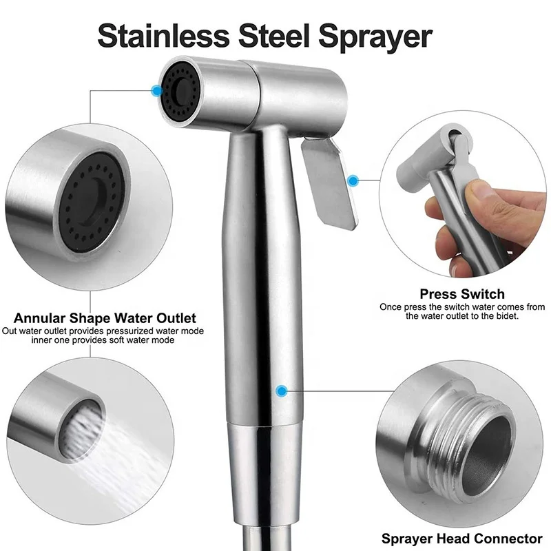 YUSON YS36085 Stainless Steel High Pressure Toilet Sprayer shattaf toilet bidet