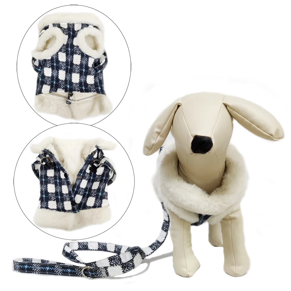 Wholesale Luxury Designer Warm Fur Dog Cat Wear Apparel Pet Clothing Dog Clothes For Winter Autumn