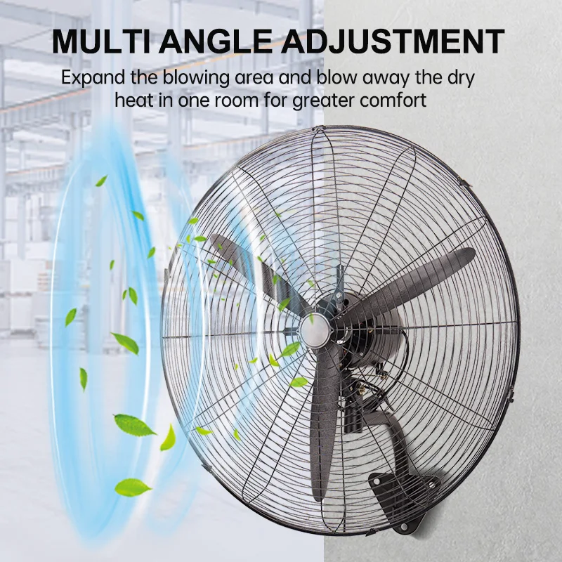 20 24 26 30 inch 3 blades metal electric industrial wall fan big powerful wall mounted fan