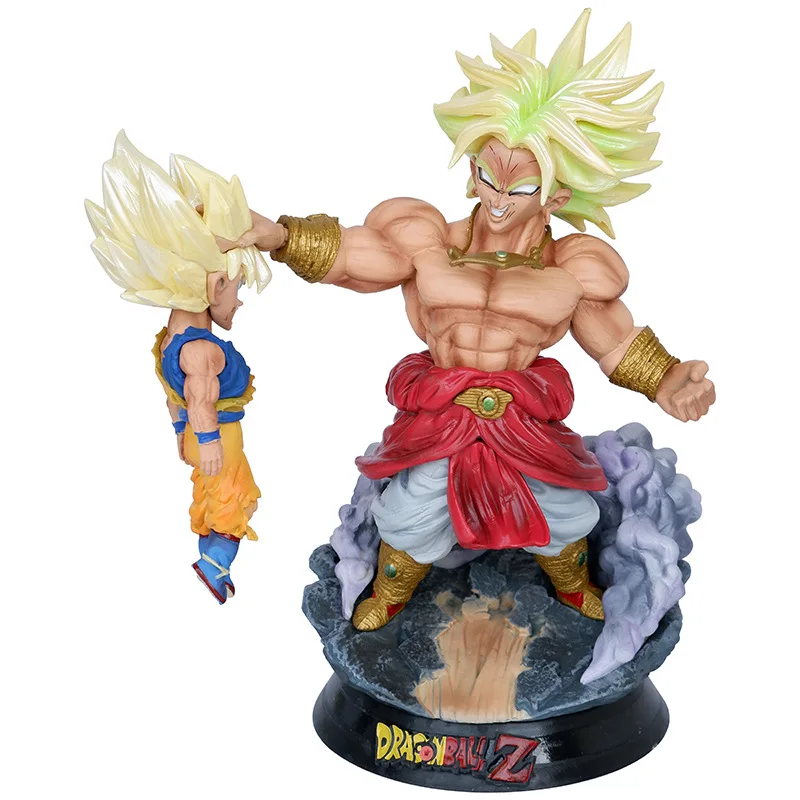 17.5cm anime DBZ super saiyan Furious Broly VS Goku action figure PVC collection model Dragon Balls toy for gifts