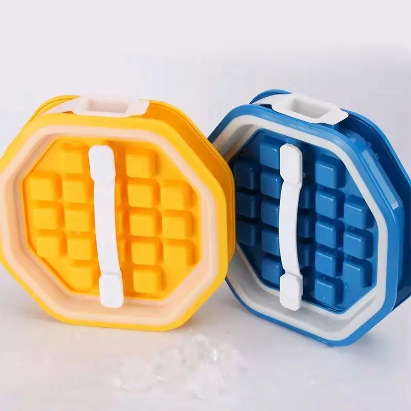 New diamond shaped ice cube trays household 2 in 1 foldable ice cube mold portable pull out ice tray