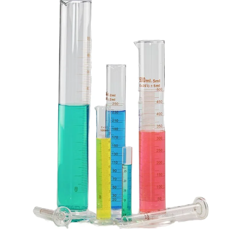HYSTIC Customizable 500ml Borosilicate Glass and Plastic Laboratory Consumables OEM/ODM Measuring Graduated Cylinder Tool Use