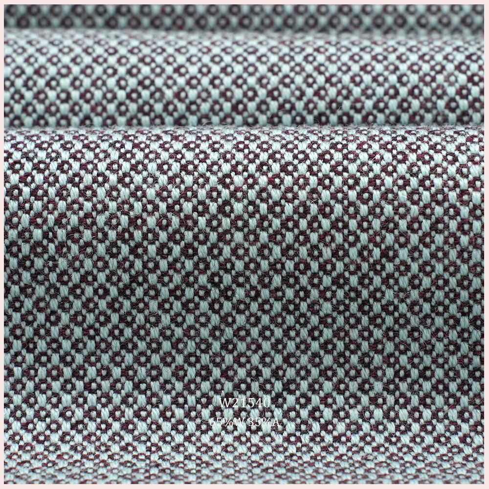 Classic Elegance Wool Blend 65%Wool 35%Acrylic Wool Upholstery Fabric For Sofa Couch Panel Pillow