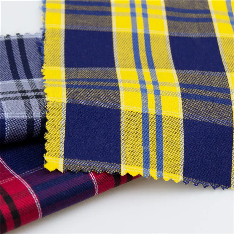 yarn dyed 100%cotton madras plaid fabric