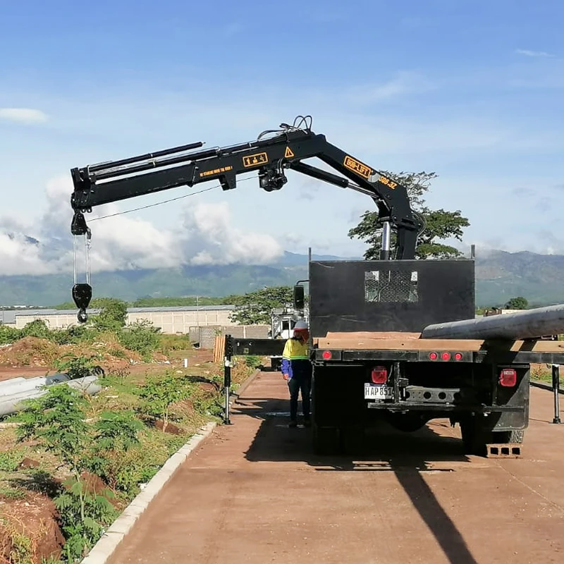 bob-lift 6.3 mini lifting crane knuckle boom crane hydraulic manipulator truck mounted crane manipulator with remote control