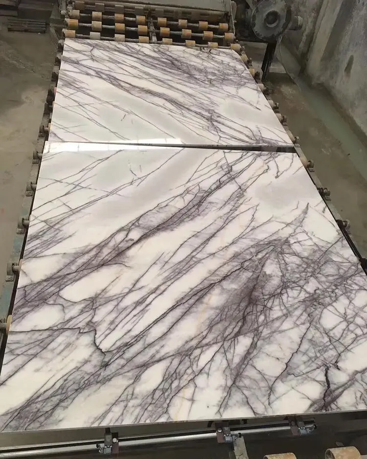 Milas Marble and Granite Lilac White Effect 800x3000mm for Modern Kitchen Bathroom Wash Basin Oval Shape