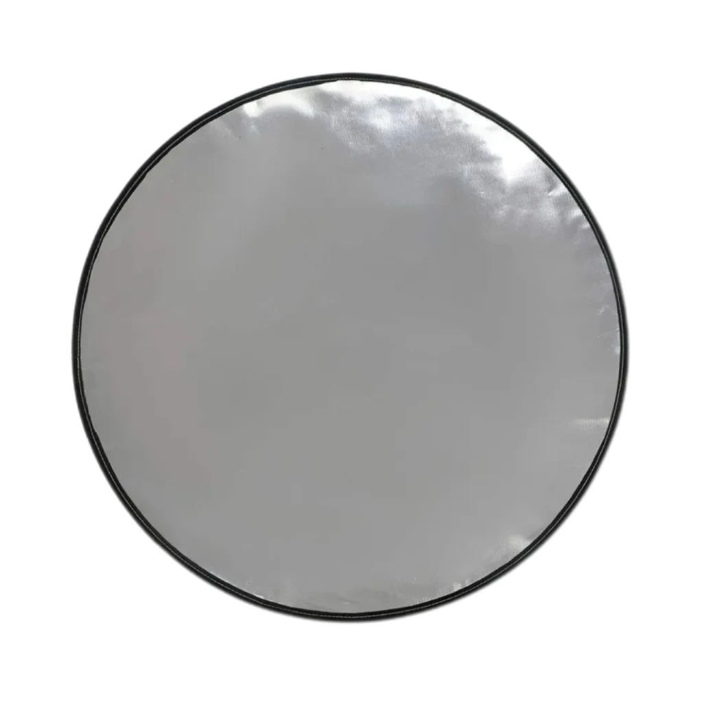 3-Layer Barbecue Fireproof Aluminum Fire Pit Mat 24/36/48 Inch Silicone Coated Glass Fiber Deck Grass Protection Fire Blanket
