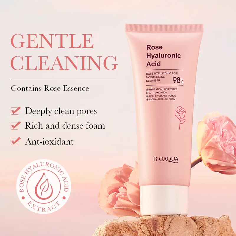 rose facial cleanser  private label face cleanser  oil controlled facial cleanser