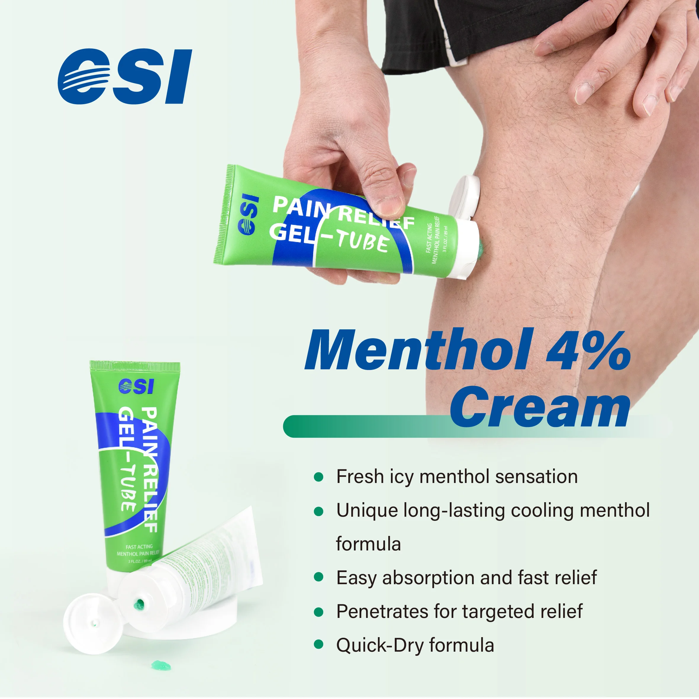 CSI 4% Menthol or Customized OEM Customization Back Muscle Analgesic Balm Joint Muscle Pain Massage Gel pain relief Cream