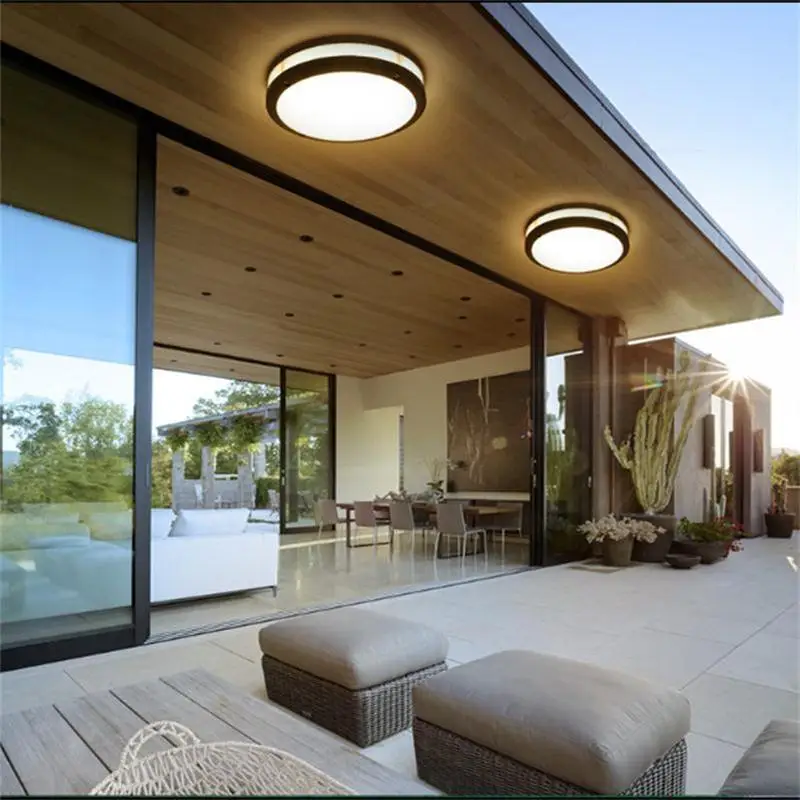 Bathroom vanity wall light IP65 Circular Round Outdoor Wall Ceiling Mounted Lighting LED Bulkhead Light