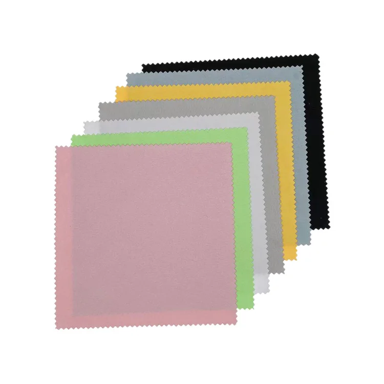 Personality Customization Luxury Small Print Beige Microfibre High Quality Kids Custom Logo Microfiber Suede Glasses Cloth