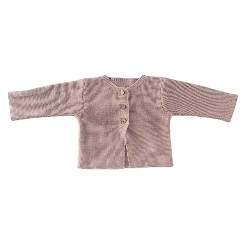 Girls Knitted Jacket Coat Wool Autumn Long Sleeve Kids Chunky Knit Cardigan Sweater