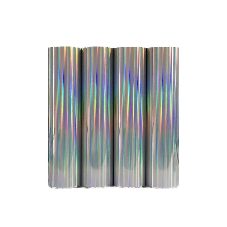 Customize 25*30cm PVC Transparent Printable Glitter Cold Peel Laminate Laser Heat Transfer Holographic Sticker Sheet