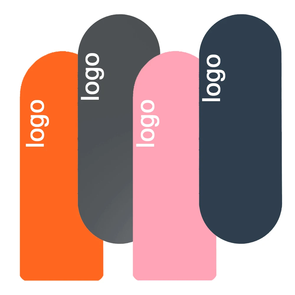 Custom Solid Colour Logo Print Vegan Matte PU Yogamat,Circular Oval Curve Beige Cream Rubber Arch Pill Capsule Shape Yoga Mat