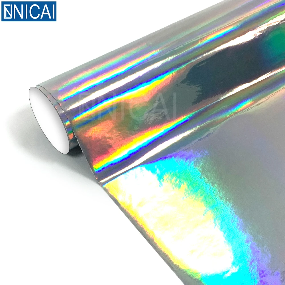 NICAI Car Vinyl Wrap Wholesale Laser Holographic Film Gold A100 Removable Adhesive Vinyl Car Film Stickers