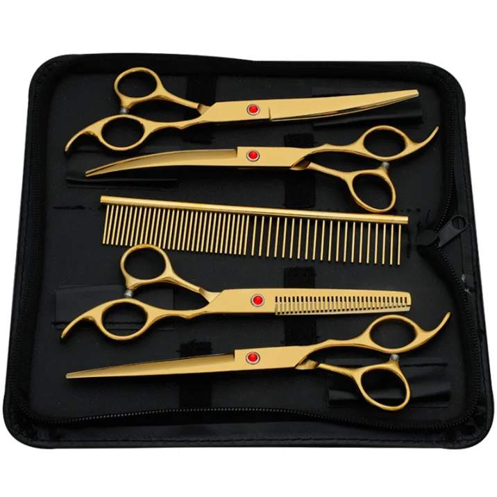 Professional Hair Cutting Scissors Kits Stainless Steel Hairdressing Shears Set Thinning/Texturizing