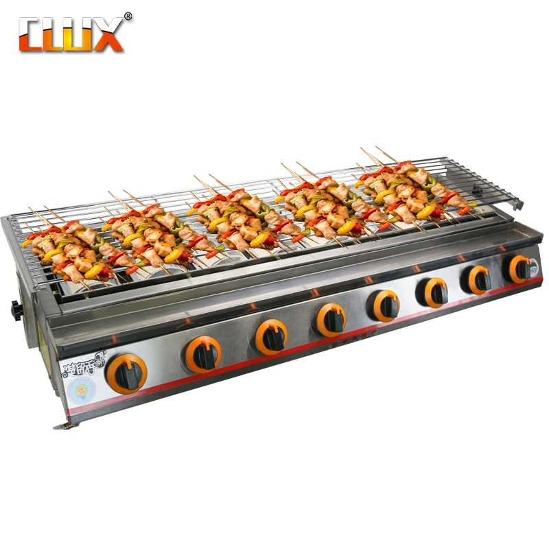 Commercial stainless steel 6 burners heat griller infrared gas barbeque grill