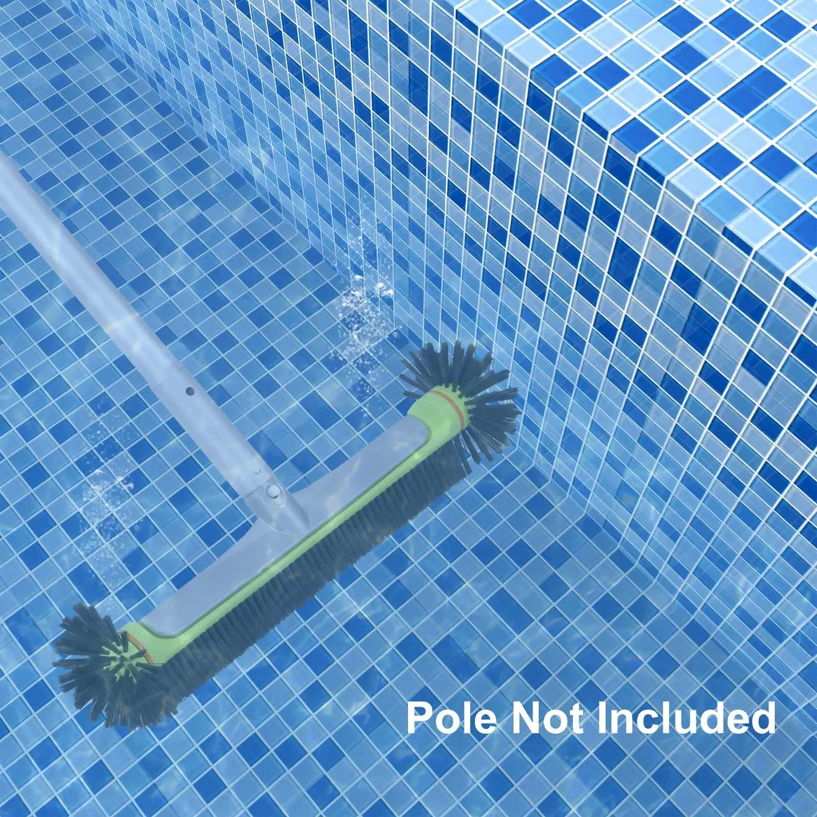 Swimming Pool Cleaning Brush Head Piscina Nylon 360 Degree Round Pool Wall Brush Aluminum Back for Cleaning