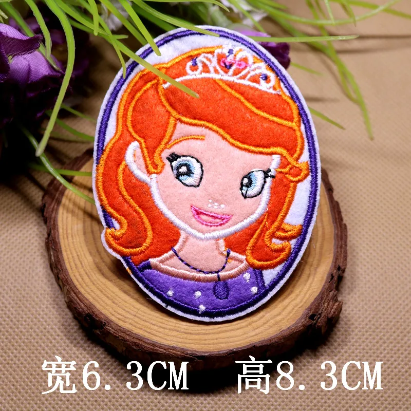 Модные Мультяшные принцессы тканевые наклейки Детские нашивки пользовательская Вышивка Одежда Декоративные нашивки
