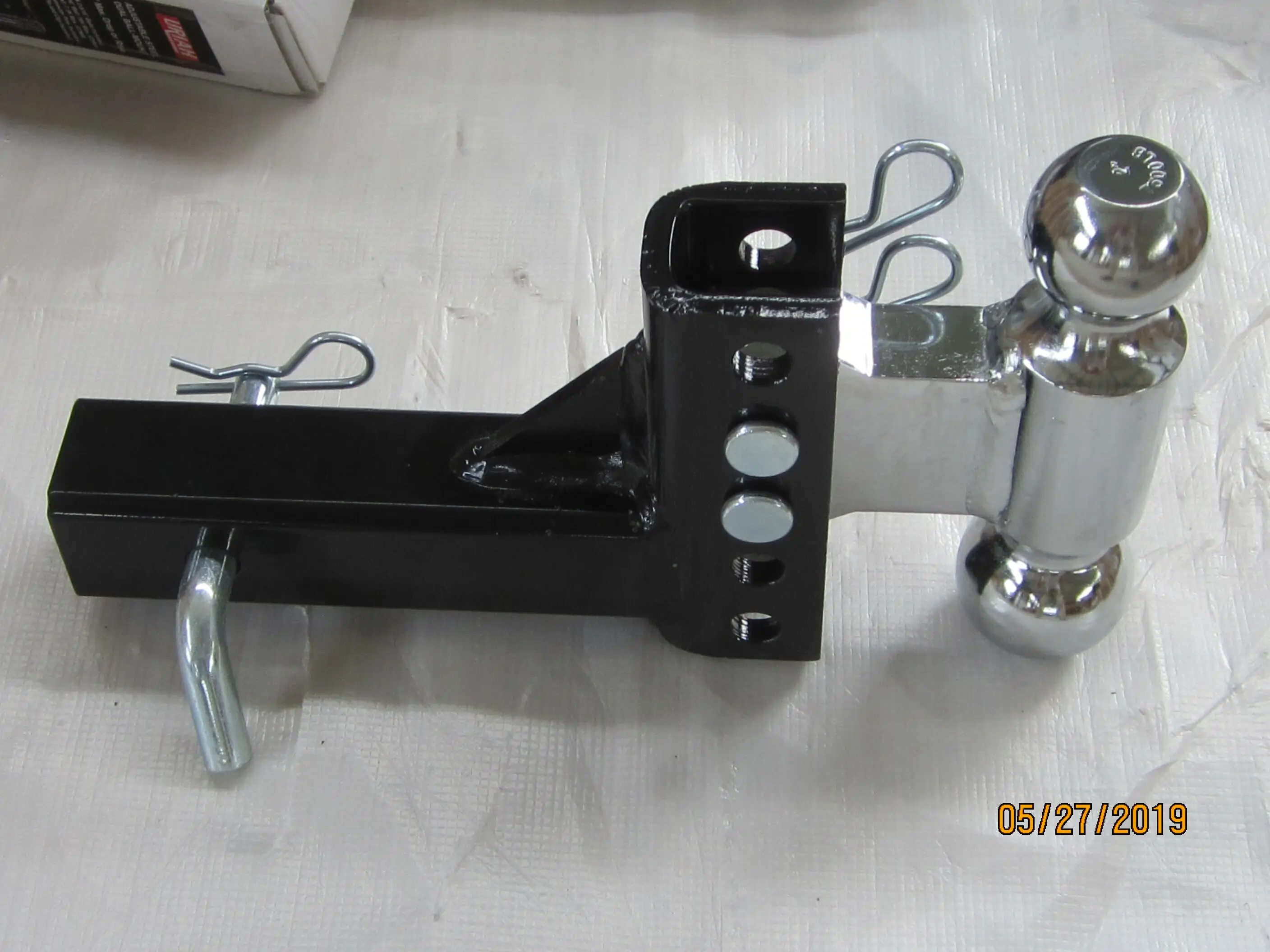 China Making Hitch ball 50mm giant novelty trailer adjustable steel double ball towing mount