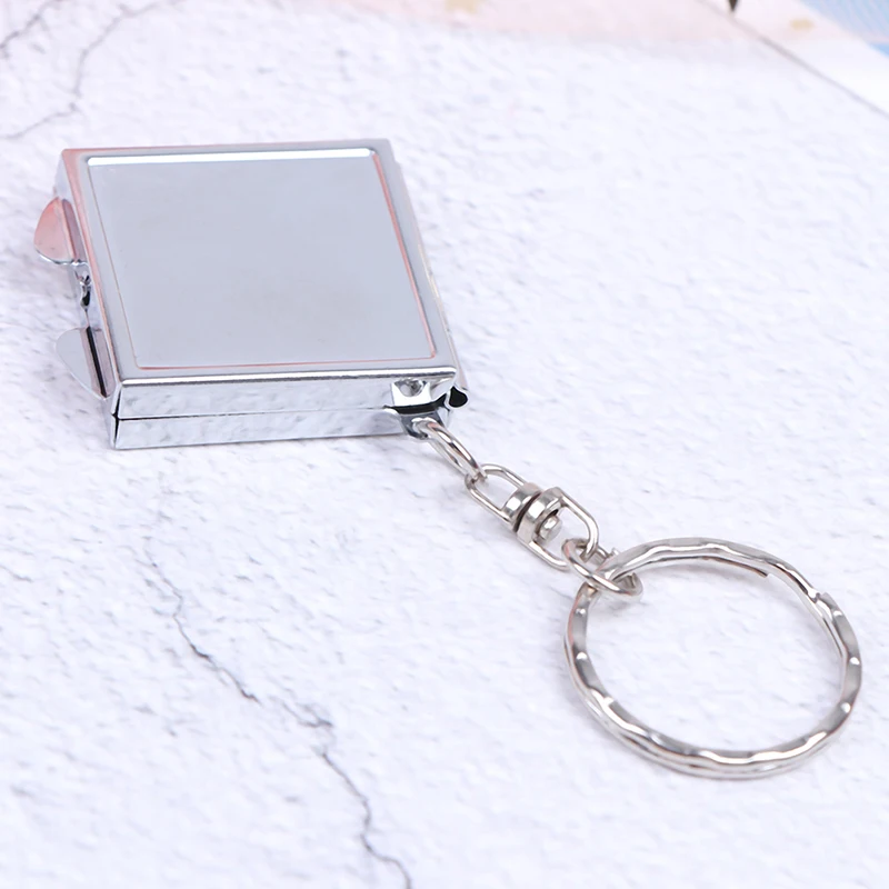 
Various Mini Shapes Portable Stainless Steel Key Ring Folding Makeup Mirror 