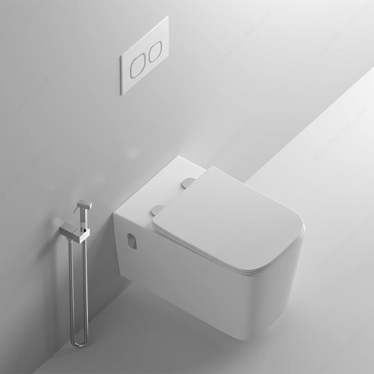 Wall mount closet hidden water tank wc sanitary ware concealed cistern wall hang Modern Wall Hung Toilet bowl