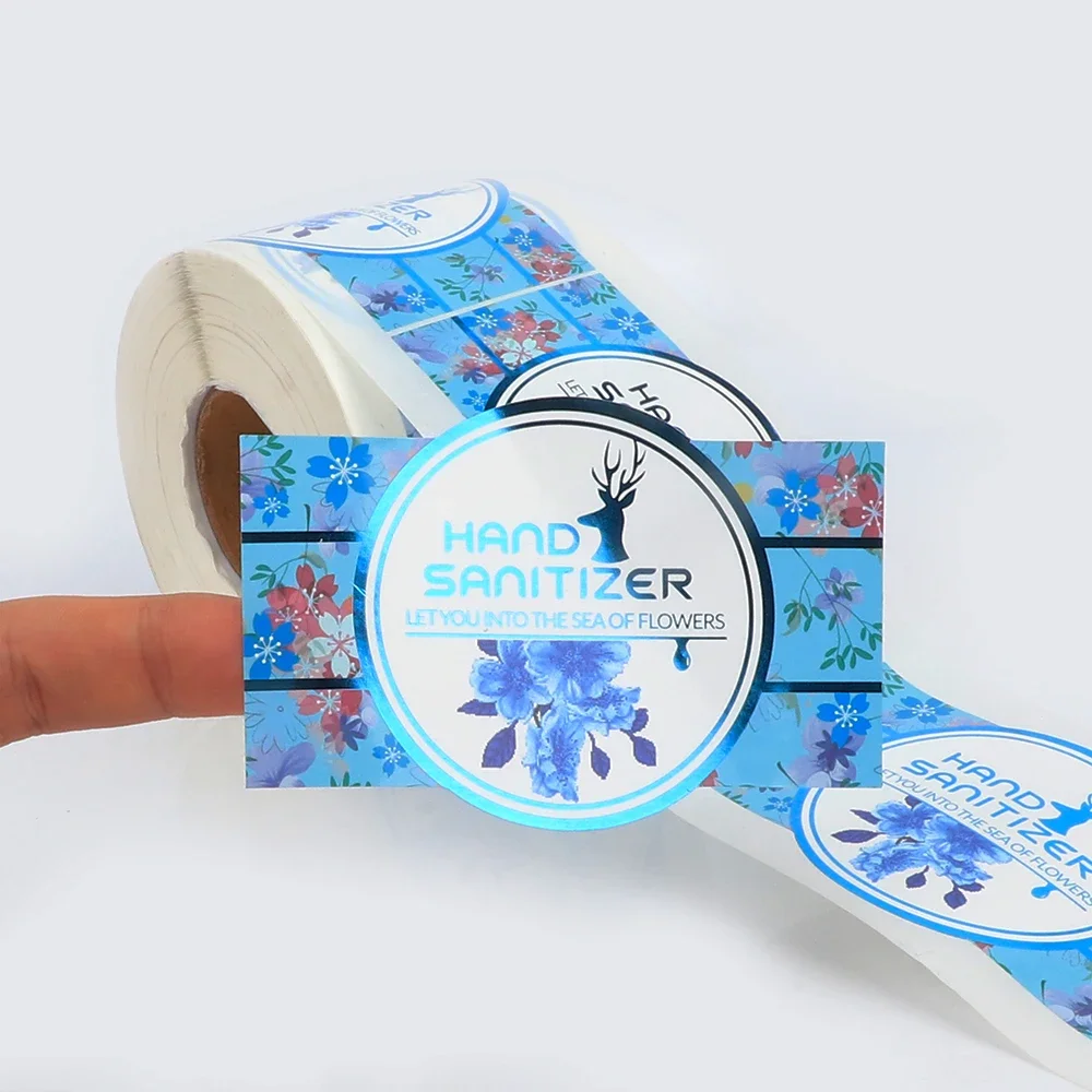 Customized private logo gold foil waterproof vinyl sticker self-adhesive Cosmetic Skincare Bottles packaging label stickers