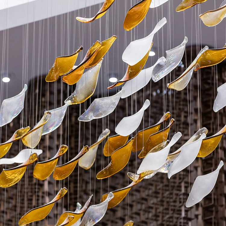 Zhongshan Manufacturer Pendant Light Customized Hotel Lobby Auditorium Lamp Crystal Tassel Spiral Led Chandelier