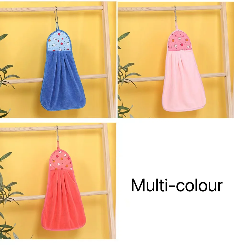 New hand towel hanging cute toilet towel absorbent soft thickened household handkerchief