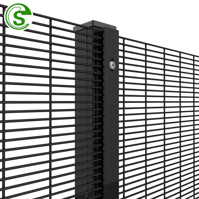 High security powder coated galvanized clear view airport fencing wire mesh anti climb 358 fence panel