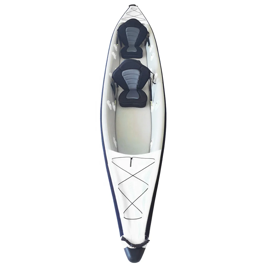 Customized Inflatable Fishing Kano Fishing Kayak Double Seats Kayak Fishing Amusement Leisure 2 Years Full Drop Stitch Fabric