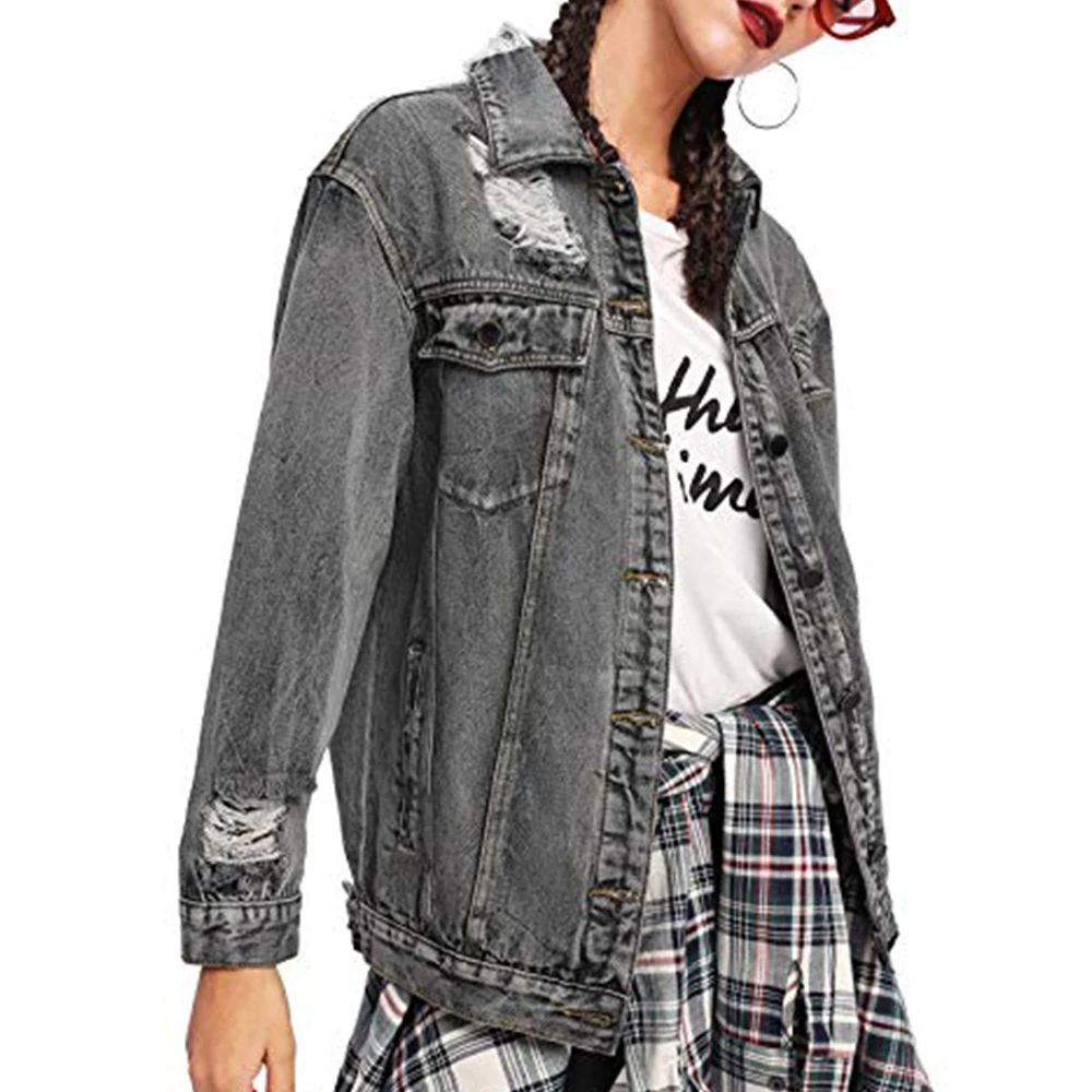 Wholesale street wear jacket fashion jeans jackets for women