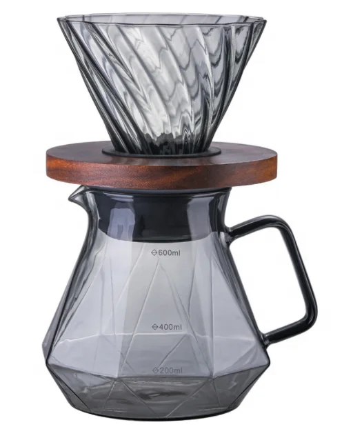 New design pour over  coffee pot glass with great price