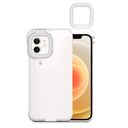 Phone Photo Led Flip Selfie Light Phone Case With Ring Light Flashing Front For Iphone 11 12 X XR Mate 40