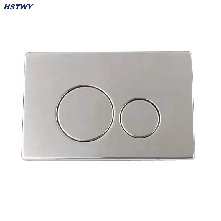 F5010 Brushed Stainless Steel Dual Round Push Buttons for Wall Hung Cistern Actuator Flush Plate