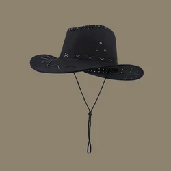 High quality Custom logo suede cowboy hat Outdoor caps Sun Protection cap wholesale pink cowboy hats gorras