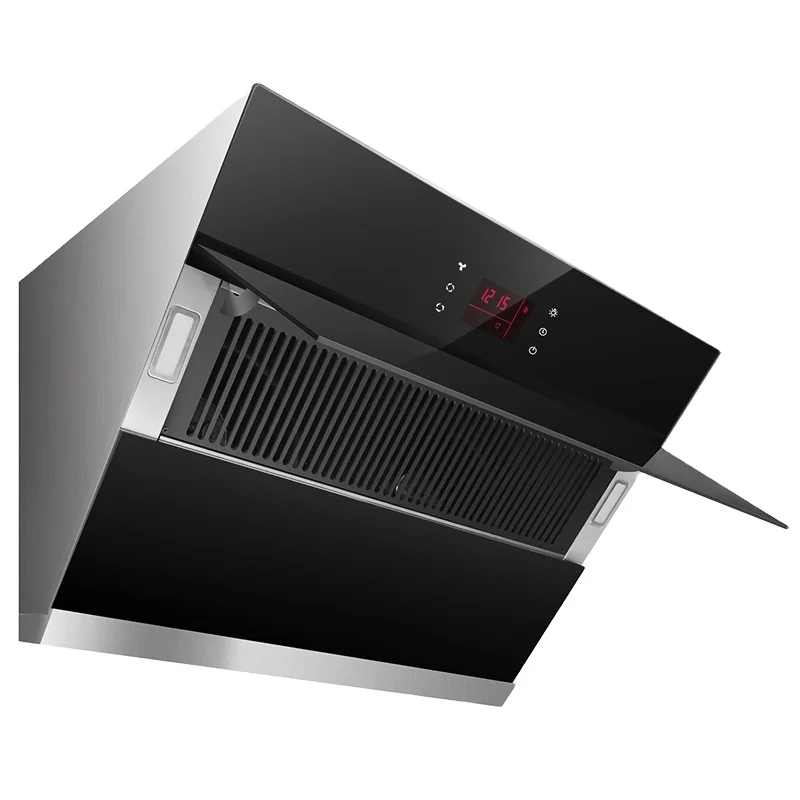 Hot Selling Household Kitchen Appliances Suitable Intuitive Display Extractor Fan Wider Smoke Gathering Range Hood For Wholesale