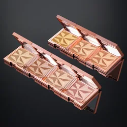 Private label glitter single pressed high lighter makeup shimmer bronzer face pigment cosmetics illuminator highlighter palette