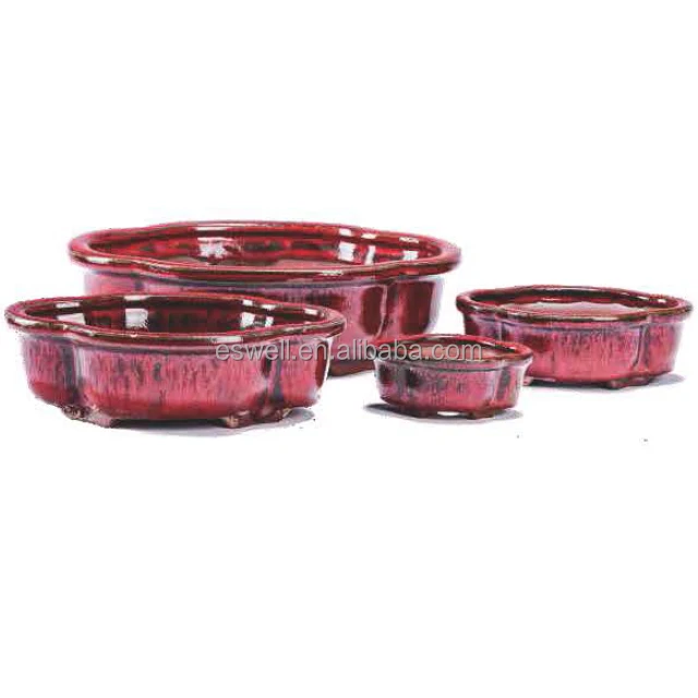 Home and garden accessories colorful glazed ceramic pots bonsai pots