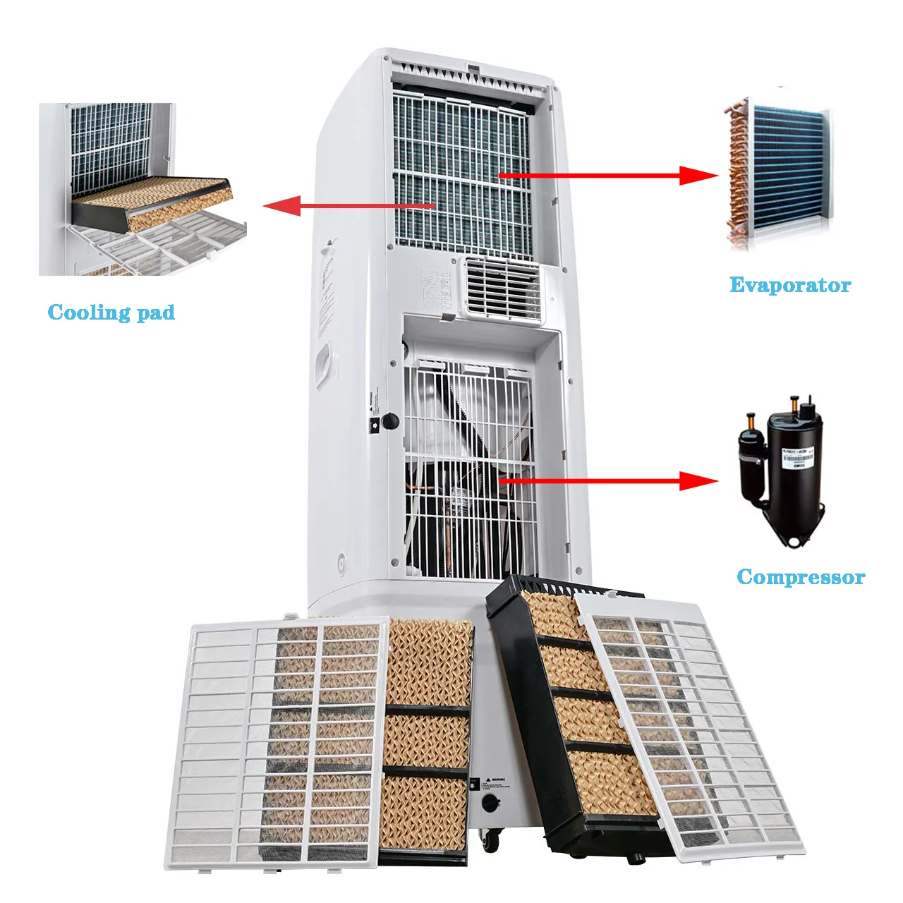 Household Portable Mobile AC Air Conditioner Multifunctional Air Conditioner Without Outdoor Unit