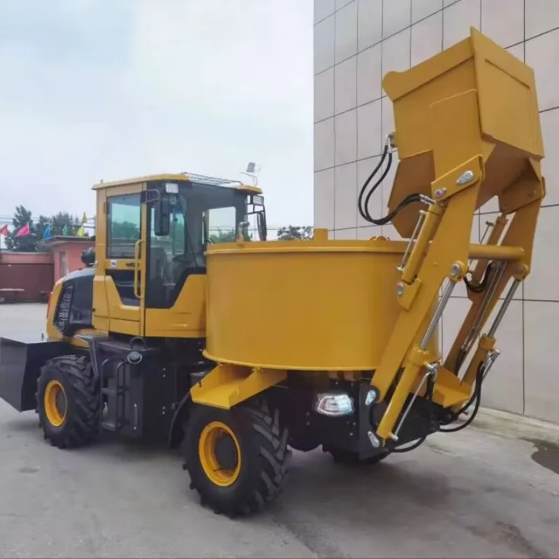 2 cbm flat mouse capacity  concrete mixer truck