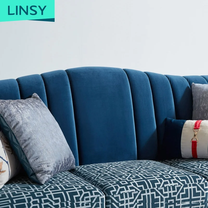 Fabric Sectional Classic Sofas Set Living Room Modern European Style Sectional Sofa 5 - 15 Days ABS Plastic Feet Solid Wood+ MDF