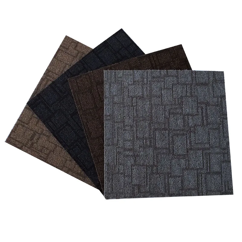 China factory polypropylene carpet floor office tiles carpets and rugs for sale  50x50cm