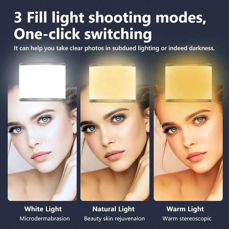 Dodoup Q12S Multi-Function Rotating Fill Light Bluetooth Selfie Stick Tripod with Built-in Tripod Stand for Live Streaming