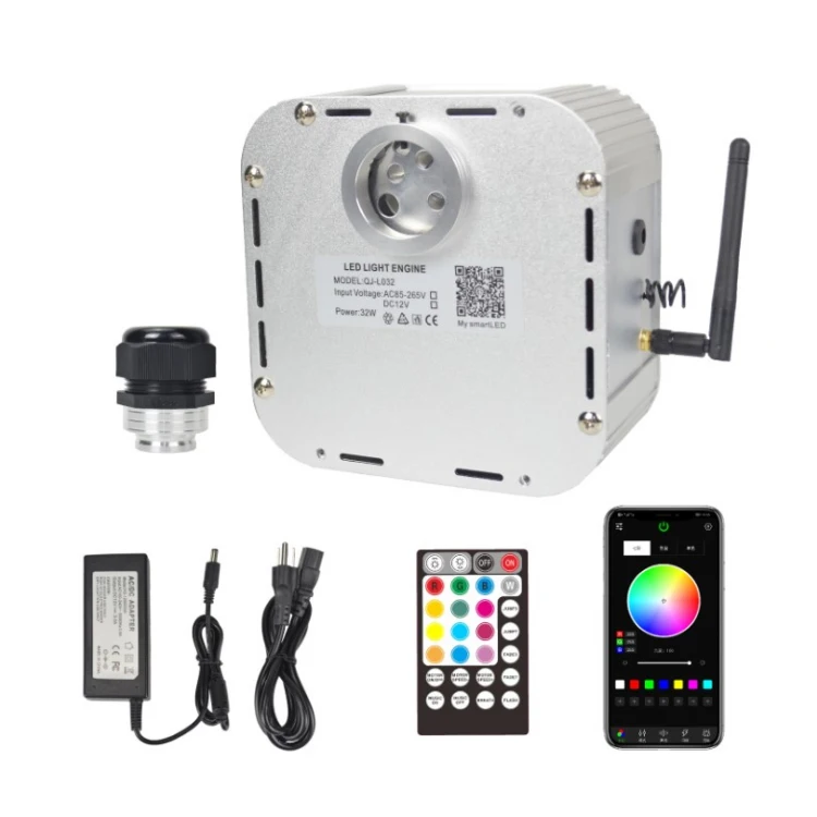 APP Control DC12V 32W RGBW Color Twinkle LED Fiber Optic Light For Star ceiling Decoration