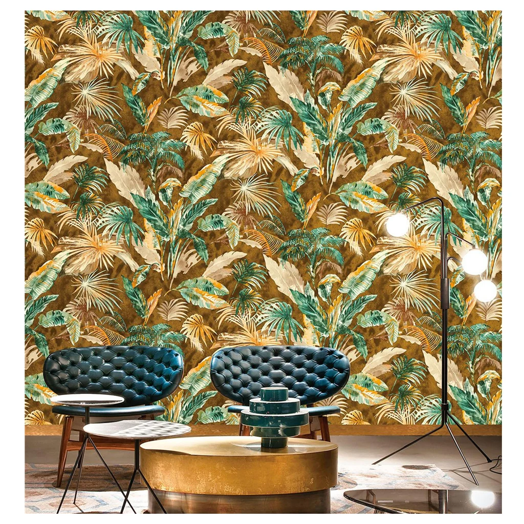 53CM Width Tropical Leaf Wallpaper Self Adhesive Wall Paper Sticker WallPaper Home Decoration Mural Wallpaper