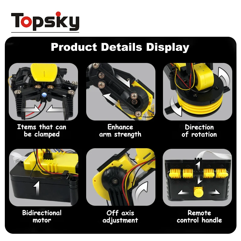 Flexible STEM Building Wire Controlled Powered Remote Control Robotic Arm DIY Educational Handmade Technology Toys