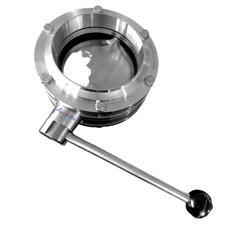 Food Grade Beer Brewing Equipment Parts Beer Tank Parts Stainless Steel 304/316L DN200 Tri-clamp Butterfly  Valve