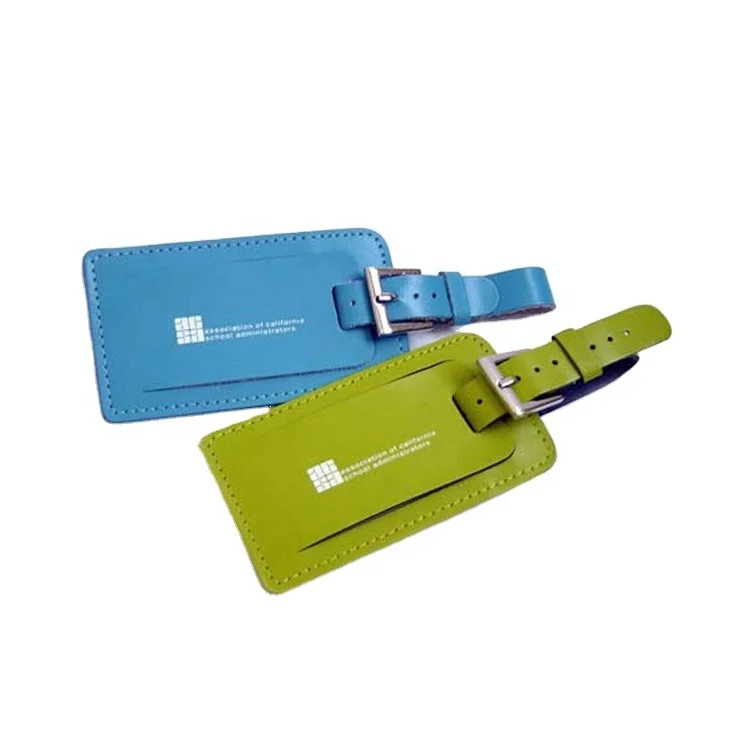 Hot Sell Wholesale Travel Luggage Tag Suitcase Tag Customized PU Leather Luggage Tag